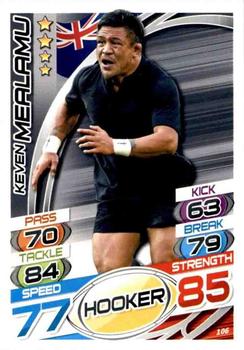 2015 Topps Rugby Attax #106 Kevin Mealamu Front